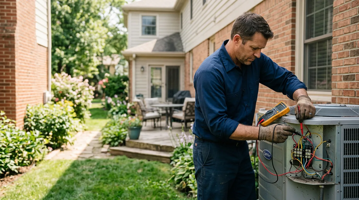 HVAC technician working near Westwood, MA
